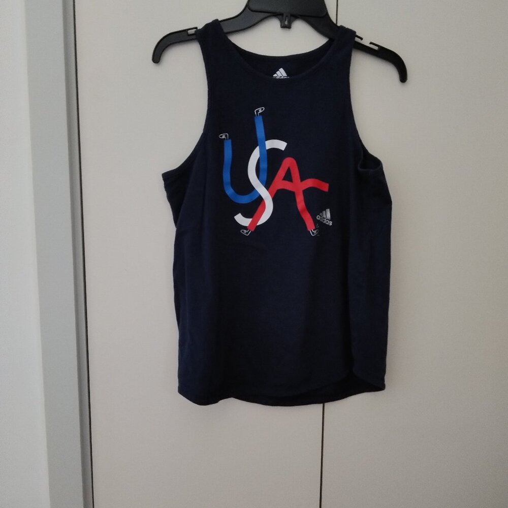 girls adidas usa tank navy